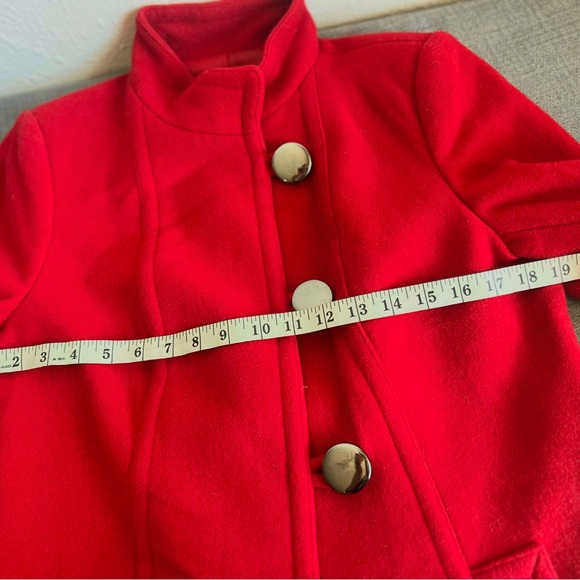 Style & Co petite Vibrant  Red Wool Coat size M - Picture 6 of 8